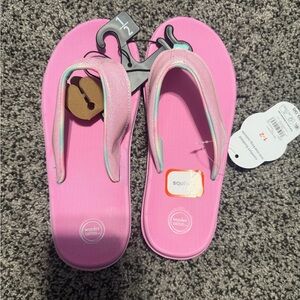 Wonder Nation Pink Shimmering Comfort Footbed Sandals Size 1-2